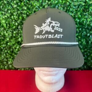 Trout Blast 2025 Fishing Hat Trucker Cap Snapback Mesh Rope Hat